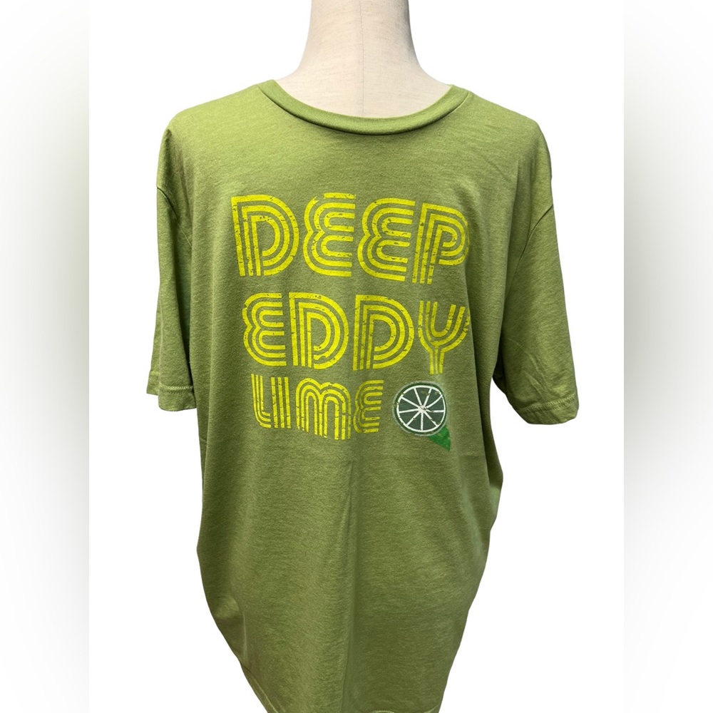 Deep Eddy Vodka Lime Green Tee by Bella Canvas size XXL Lime Green Graphic NWOT
